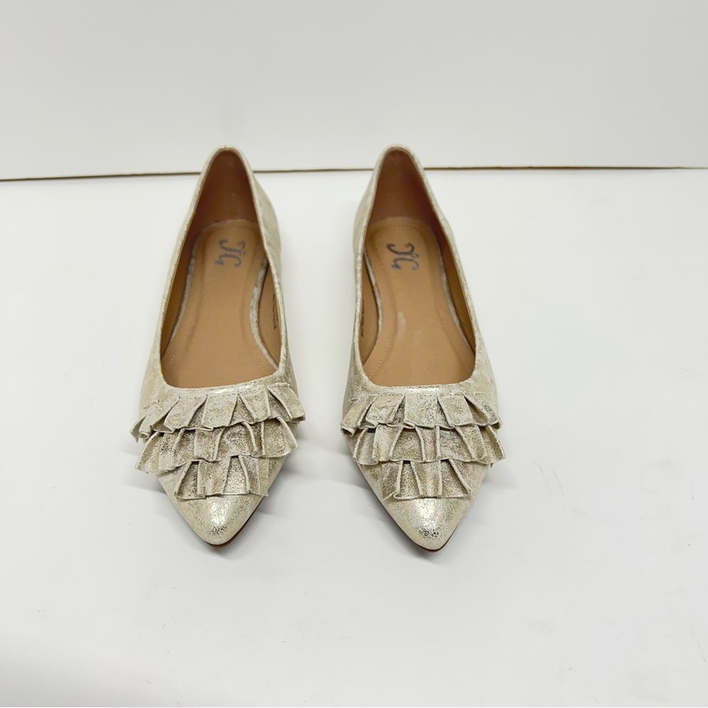 NEW Women’s Ballet Flats - Gold Ruffles 9.5